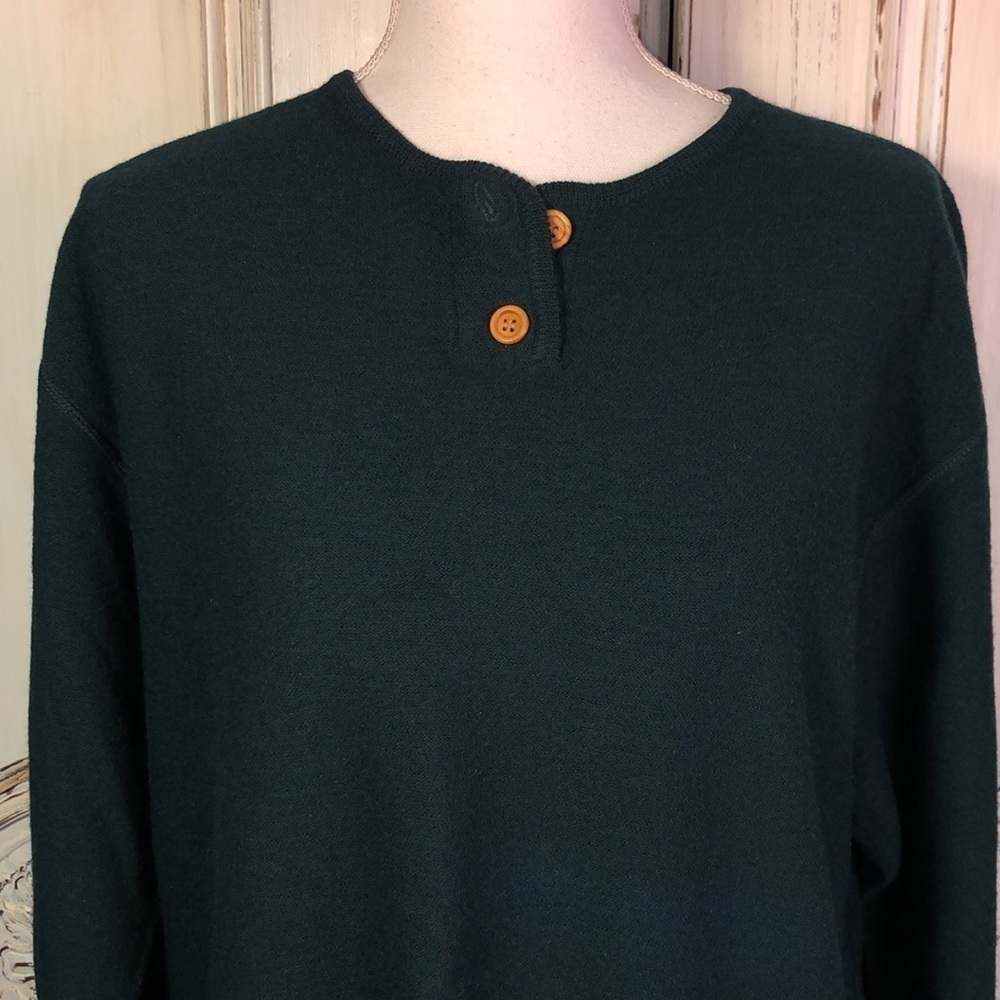 Basic Requirements 100%Wool Deep Forest Green Lon… - image 5